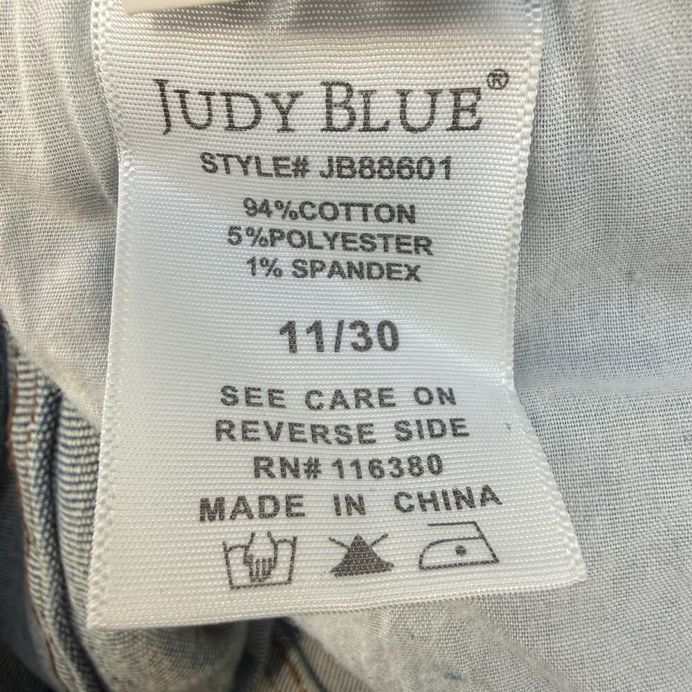 Judy Blue Jeans Women's 11/30 Blue Cropped Straight Leg High Waist NWT - Picture 7 of 14